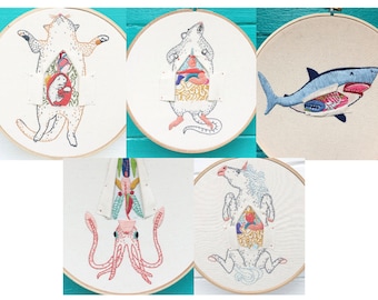 Hand Embroidery Pattern Bundle, Dissection Pattern Bundle