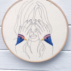 Modern Embroidery Pattern, Hand Embroidery Pattern, Bird Tatto0 PDF