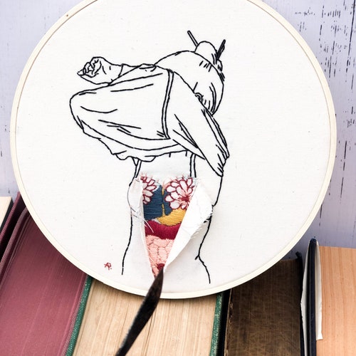 Embroidery Kit Hand Embroidery Kit Anatomy Art Vintage Etsy