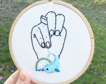 Hand Embroidery Pattern, Embroidery Pattern, N Sign Pattern, Narwhal Pattern