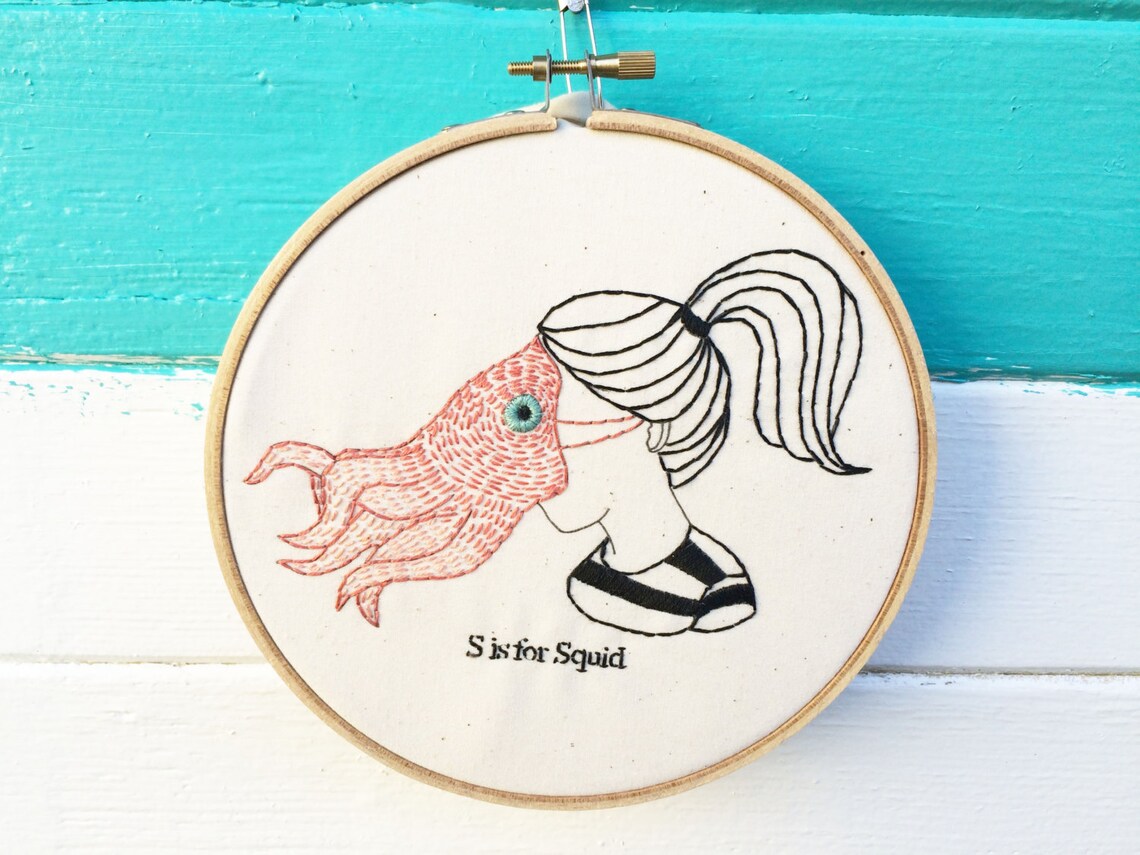Hand embroidery nwcvq modern embroidery nwcvq s is for  etsy Hand embroidery nwcvq modern embroidery nwcvq s is for  etsy