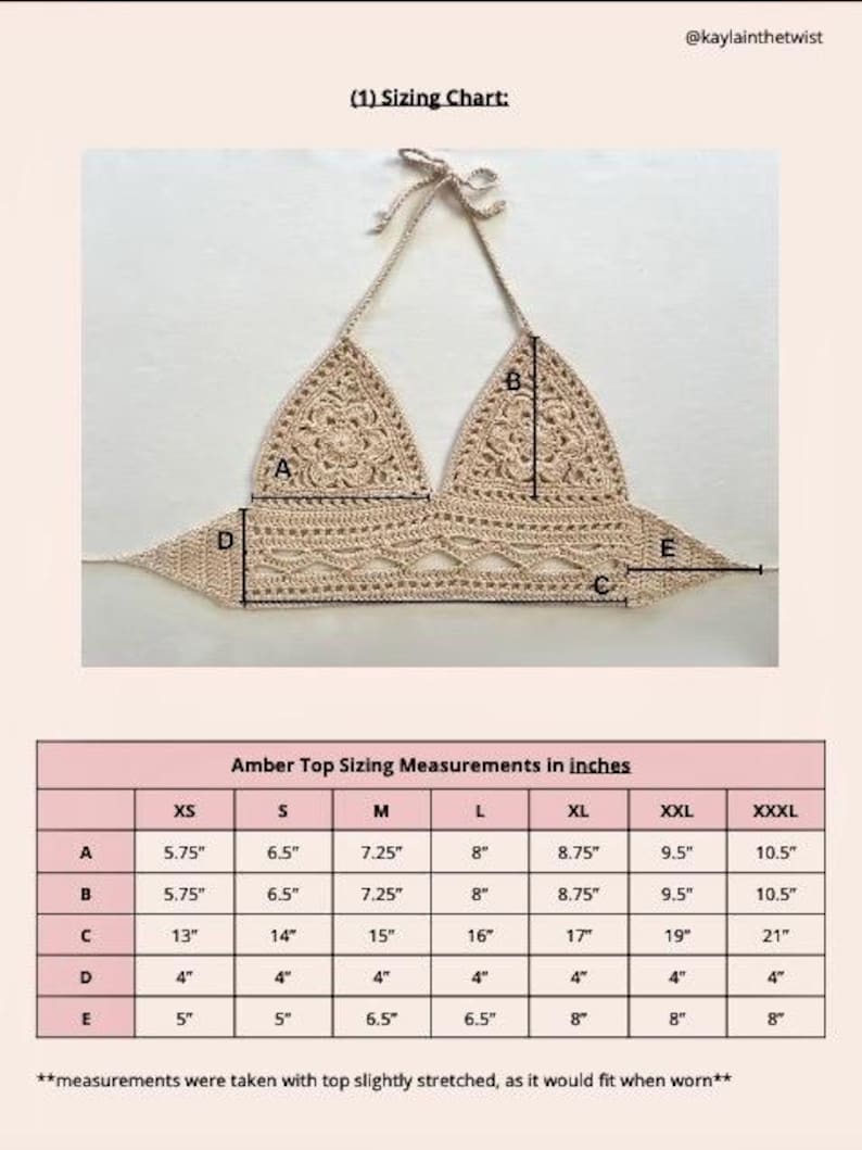 Crochet Top Pattern: Amber Top and Bikini PDF (digital Download) - Etsy