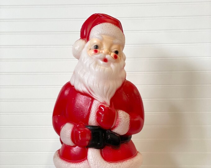 1973 Santa Blow Mold by Carolina Enterprises Vintage Tabletop Santa Blowmold 22 Working Light up