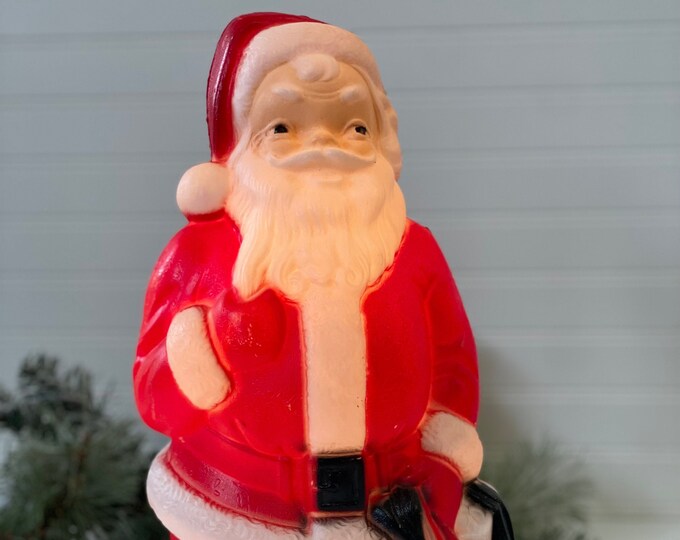 Santa Blow Mold Vintage Tabletop Santa Empire Blowmold 13 Working Light up Santa Etsy