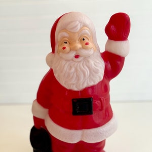Santa blow mold- vintage tabletop Santa blowmold 13”- working light up santa- Waving santa blow mold