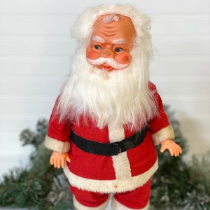 Santa Claus doll- vintage rubber face Santa- full length Santa Claus- vintage Santa decor