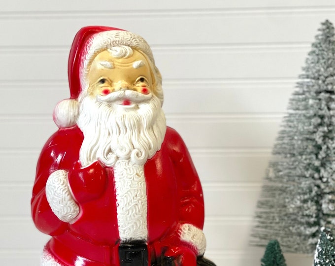 Santa Blow Mold Vintage Tabletop Santa Blowmold 13 Working Light up Santa Etsy