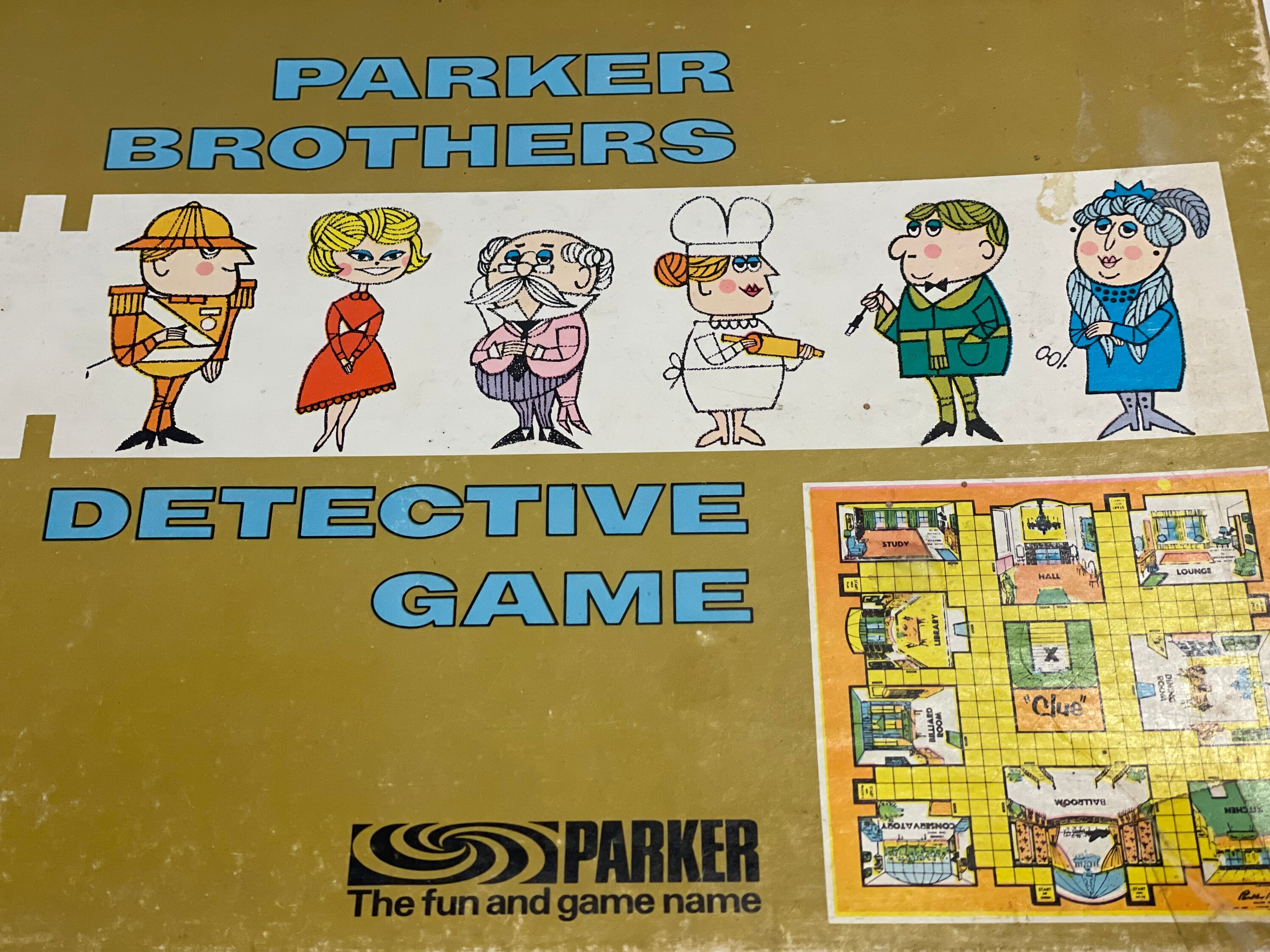 Clue Game Vintage Board Game Parker Brothers 1963 Etsy