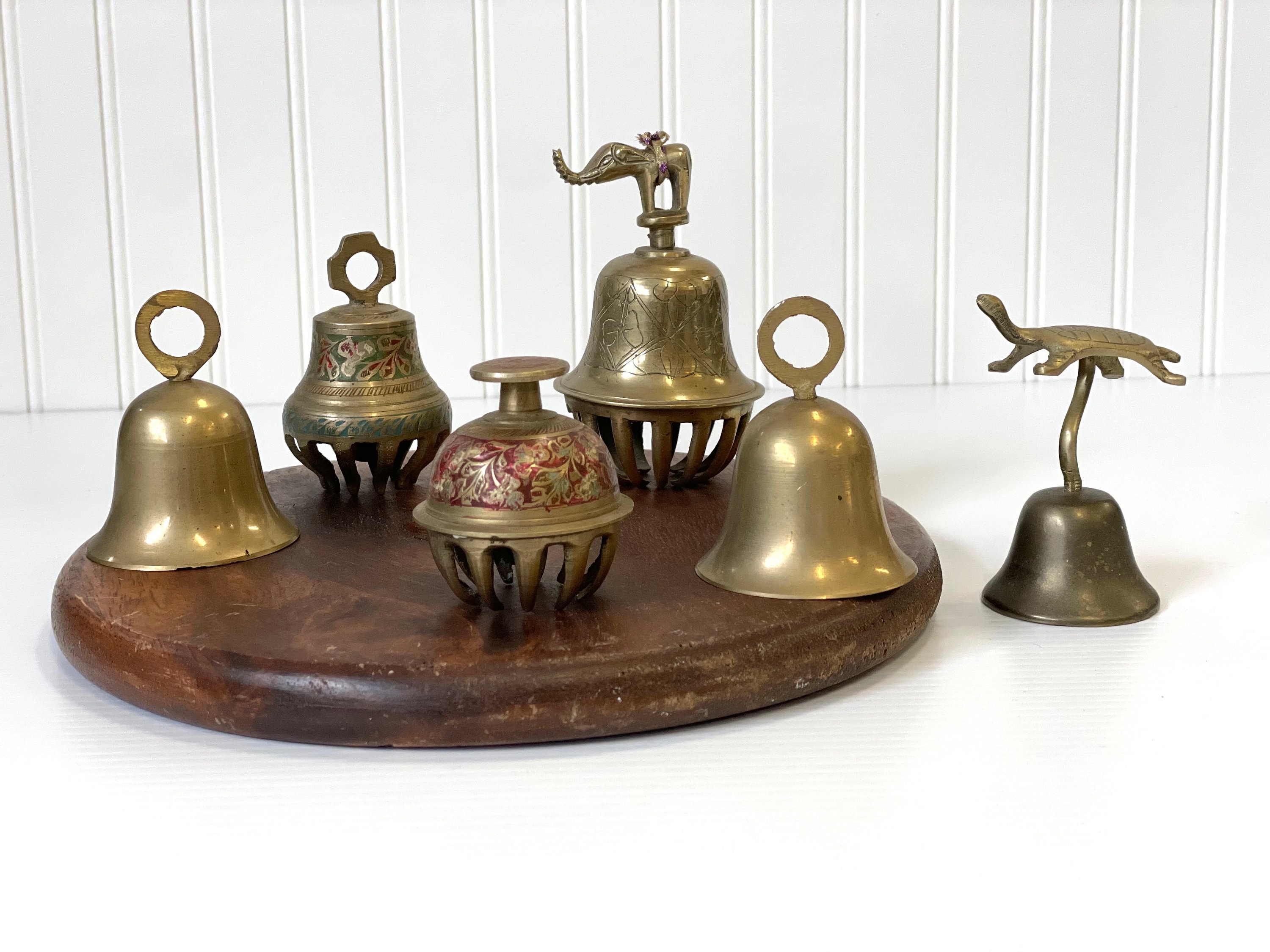 Leather Solid Brass Hanging Bells
