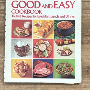 Betty Crocker&#39;s Good and Easy Cook Book 6th printing- hardback spiral- 1974 Vintage cookbook- Betty Crocker cookbook