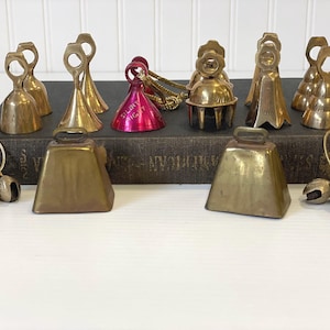Vintage Christmas brass bells your choice- small bells, mini brass bells, brass Christmas bells- small decorative bells