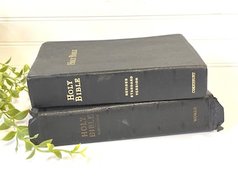 Bible stack- set of 2 vintage bibles
