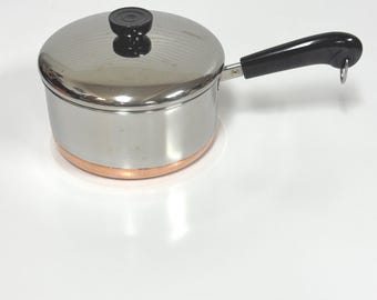 Vintage Revere Ware Copper Bottom 2 Quart Pot