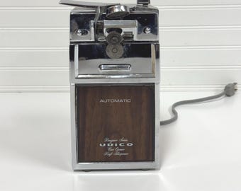 Vintage Udico electric can opener with knife sharpener