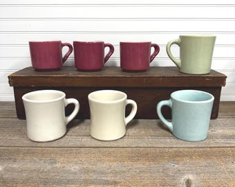 Vintage Chunky Diner Mug sets: Choice of Restaurant Ware - USA Made