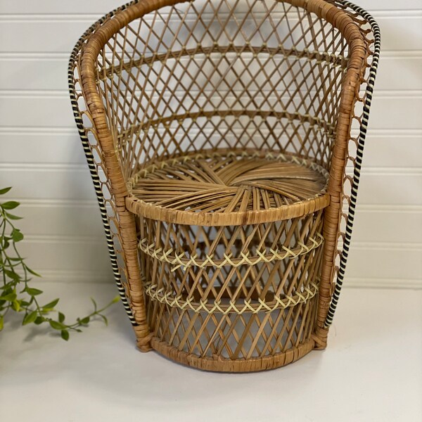 Wicker Plant Stand Etsy