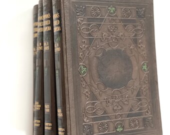 Beautiful Ornate books for decor- Compton's Pictured Encyclopedia 1928 Edition- Beautiful graphics