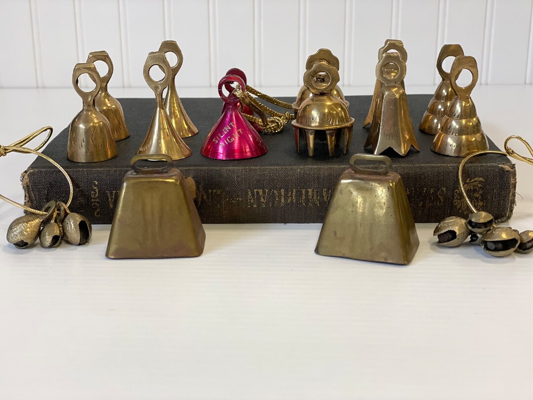 Vintage Christmas Brass Bells Your Choice Small Bells, Mini Brass Bells
