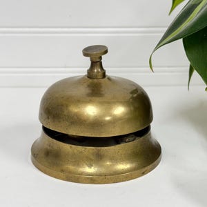 Vintage brass store bell- Hotel desk bell- decorative counter bell- concierge sevice bell