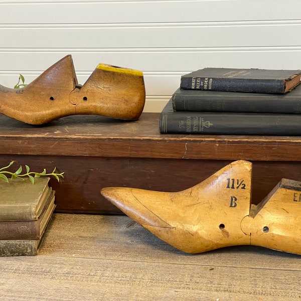 Wooden shoe mold- antique wood cobblers shoe- choice of shoe forms