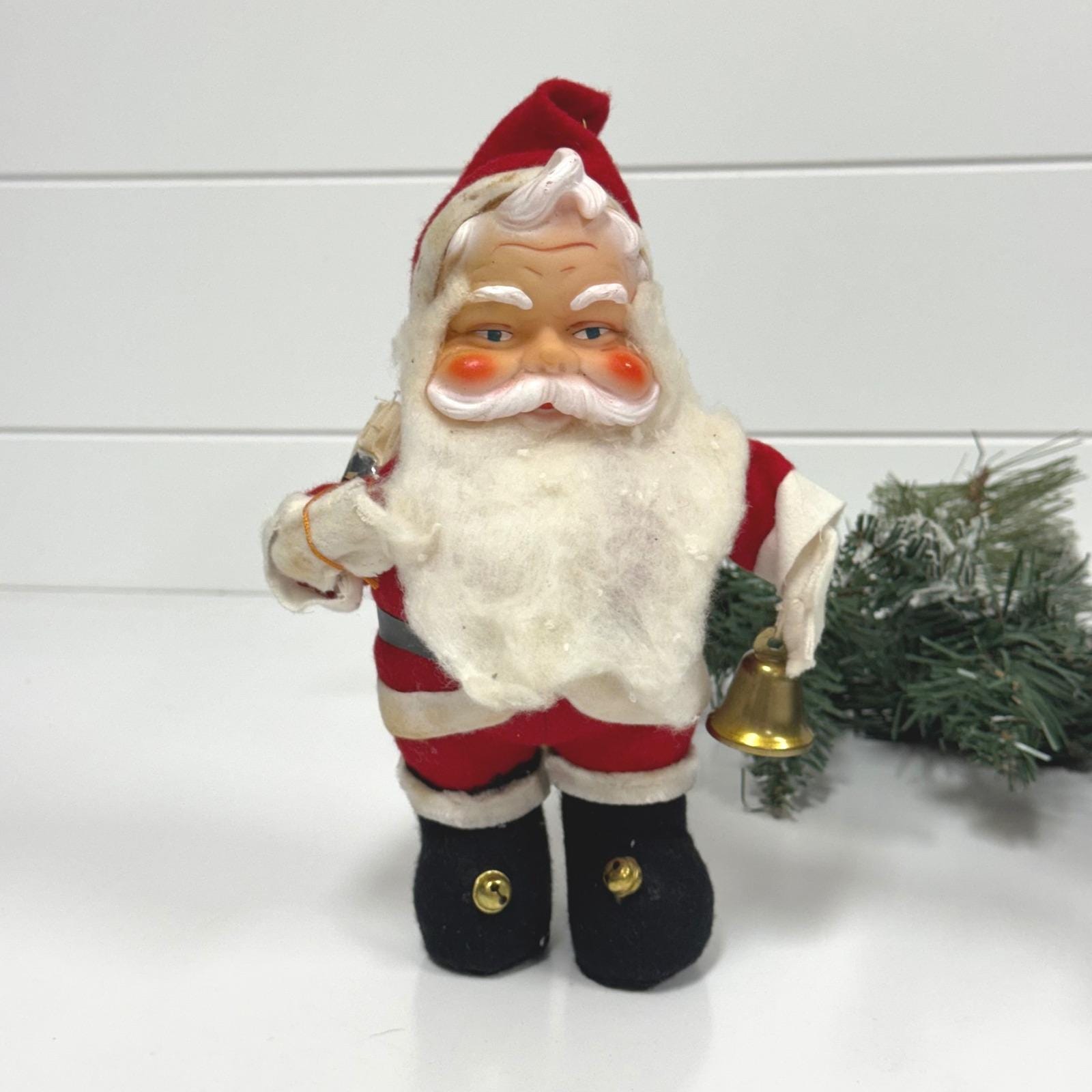 Vintage Plush Rubber Face Santa - Etsy