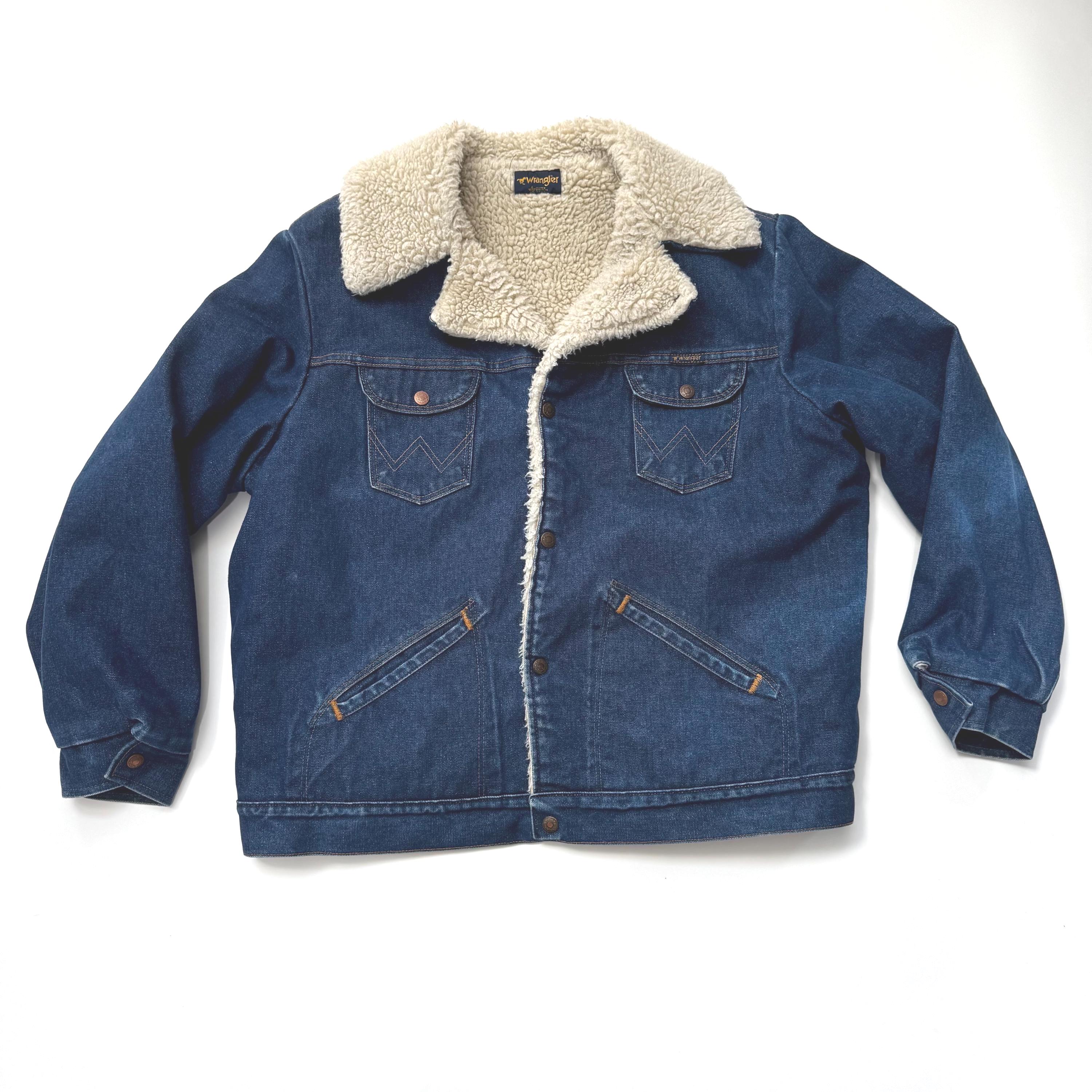 Vintage Wrangler Jean Jacket: Sherpa-lined Denim Coat - Etsy