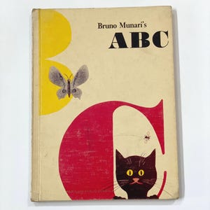 Vintage ABC book- Children’s hardcover ABC book by Bruno Munari 1960