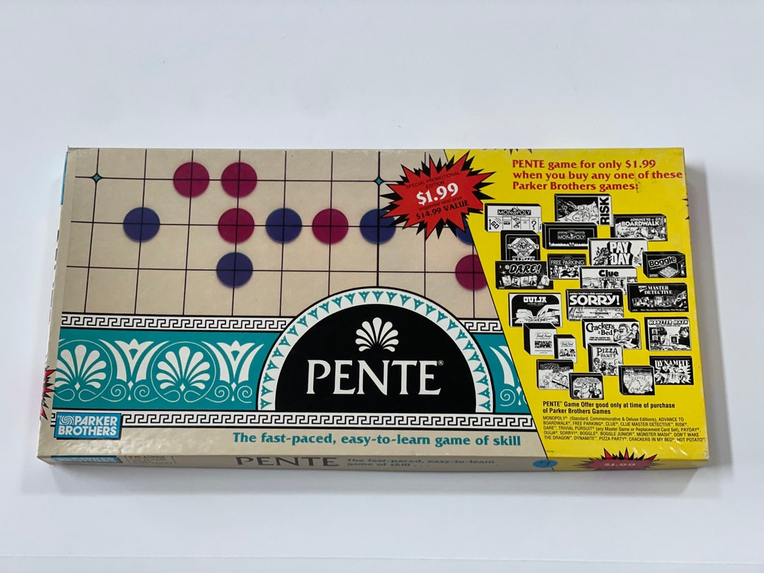 Pente Game COMPLETE Vintage Board Game Parker Brothers 1989 - Etsy