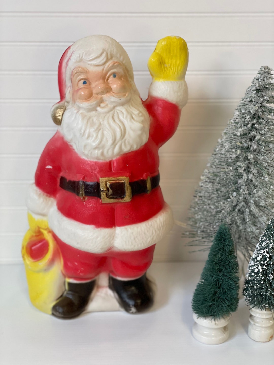 Santa Blow Mold Vintage Tabletop Santa Blowmold 13.5 Etsy