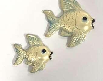 Set of 2 vintage chalkware fish Miller Studio