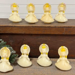 Vintage Tavern Bonnet Christmas Caroler candle- Choice of vintage Tavern Bonnet girl candle figurine