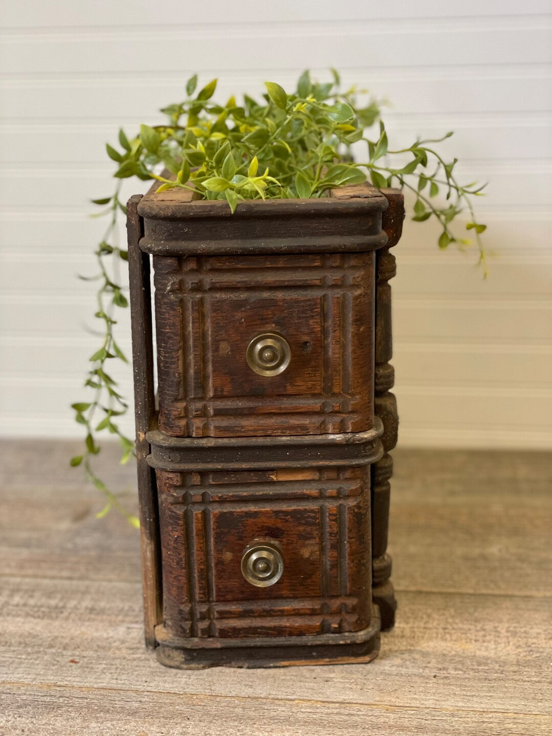 Wood Sewing Drawers Ornate Vintage Sewing Drawer Set Etsy