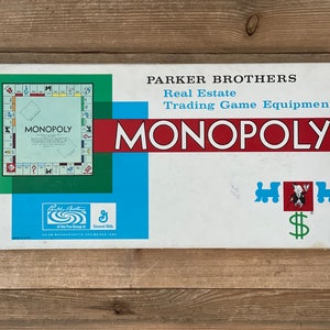 Vintage Monopoly game 1961- vintage boardgame- Parker Brothers