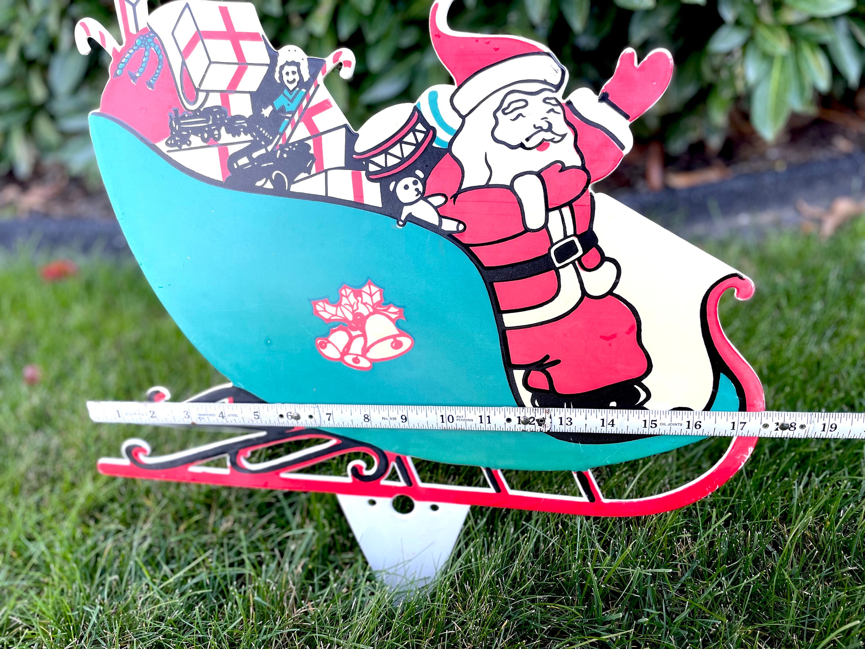 Vintage Santa and Reindeer Light up Yard Decor Santa and Etsy
