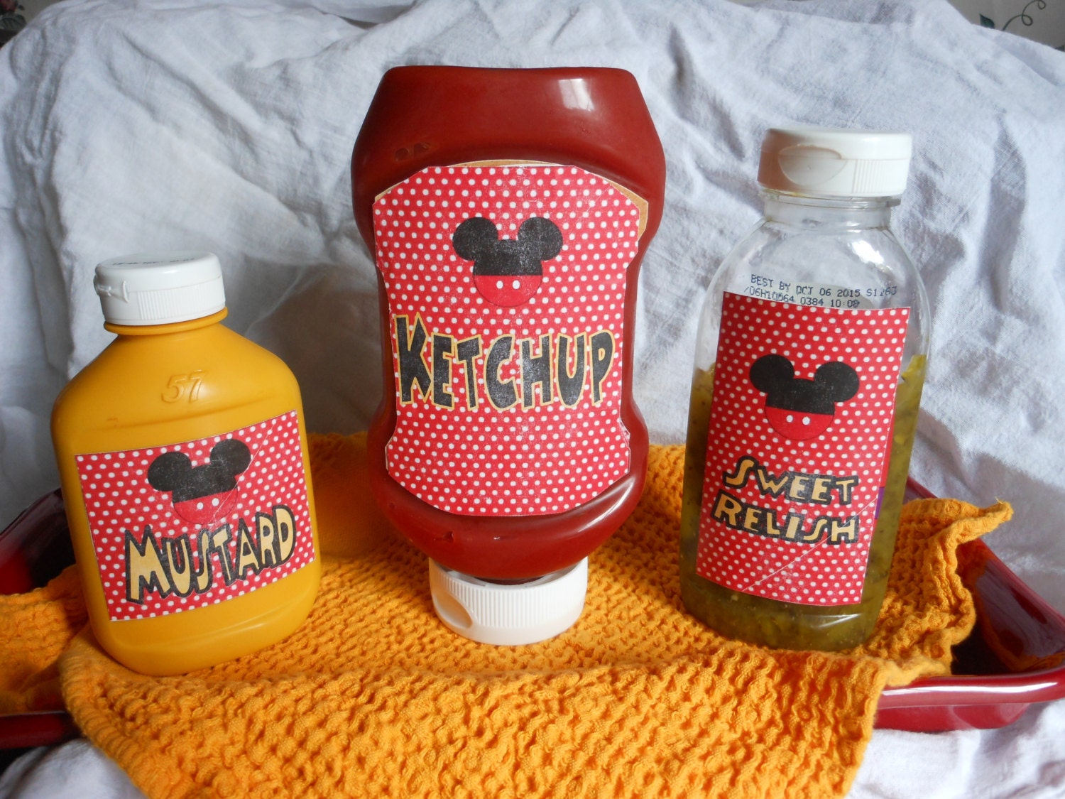 Mickey Mouse Condiment Labels - Etsy