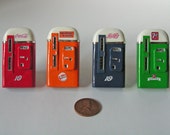 Vintage Soda Vending Machine Magnet Set