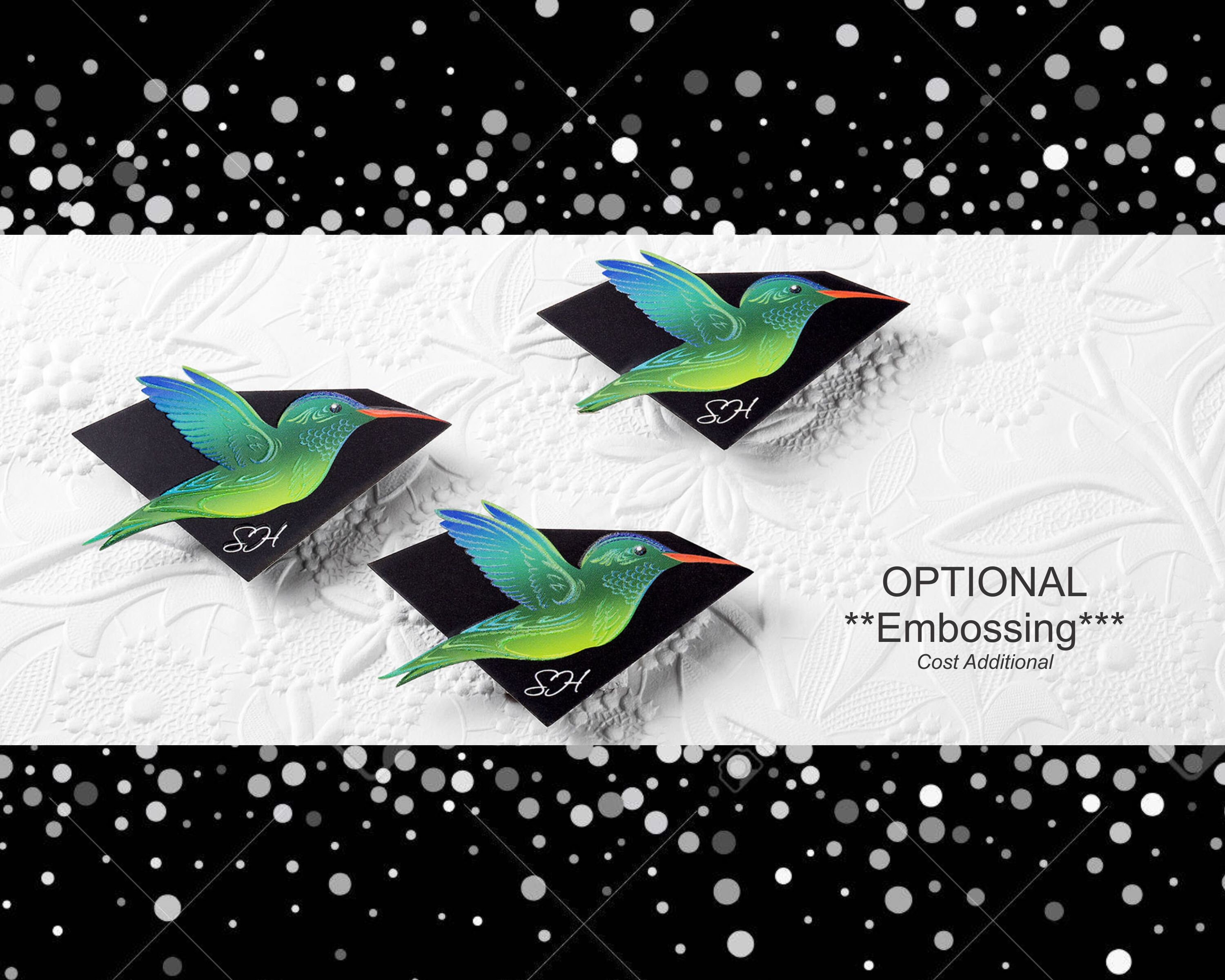 Glitter it Up With Dusting Spot UV Silk Laminated Business Cards with