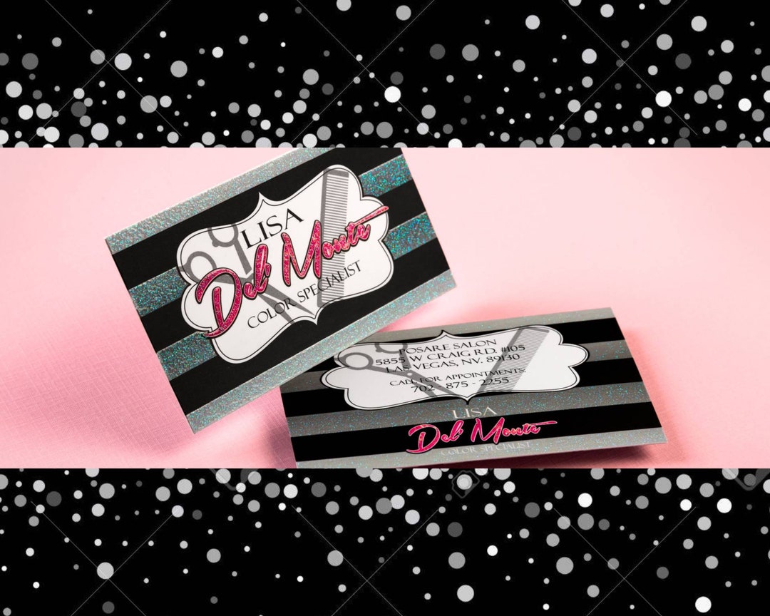 Glitter it Up With Dusting Spot UV Silk Laminated Business Cards with