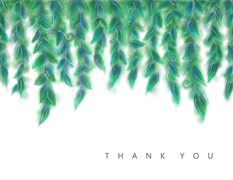 Thank You Card E Thank You Card Print Your Own Card Holiday Thank You Birthday Thank You Digital Download All Occasion Thank You