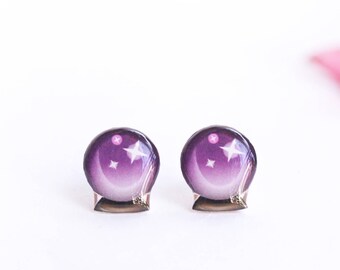 magic ball halloween earrings halloween jewelry crystal ball earrings witch earrings magic ball jewelry halloween gift idea