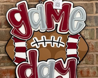 3D Football Door Hanger: Game Day Tailgate Decor