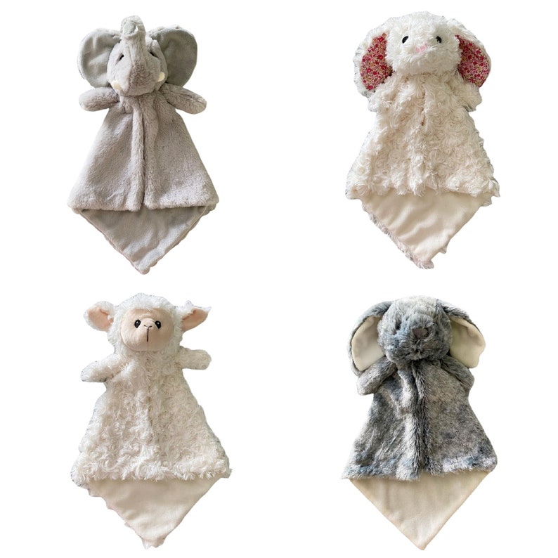 Personalized Lamb Lovey Blanket Baby Gift for Boy or Girl Etsy