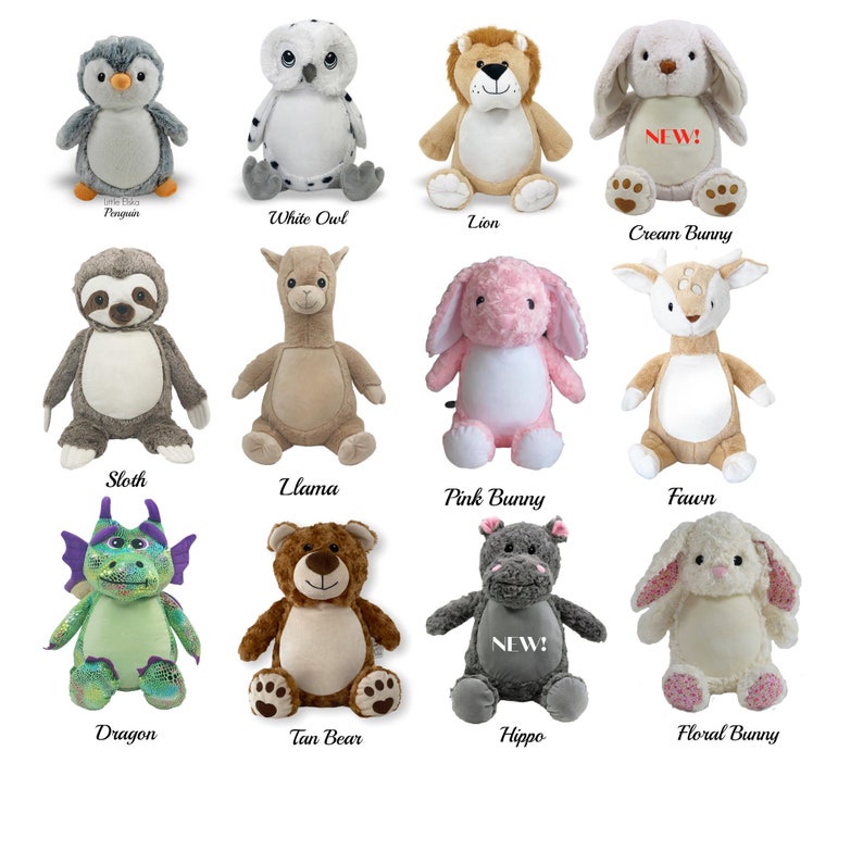 Birth Announcement Stuffed Animal Baby Announcement Plush Etsy