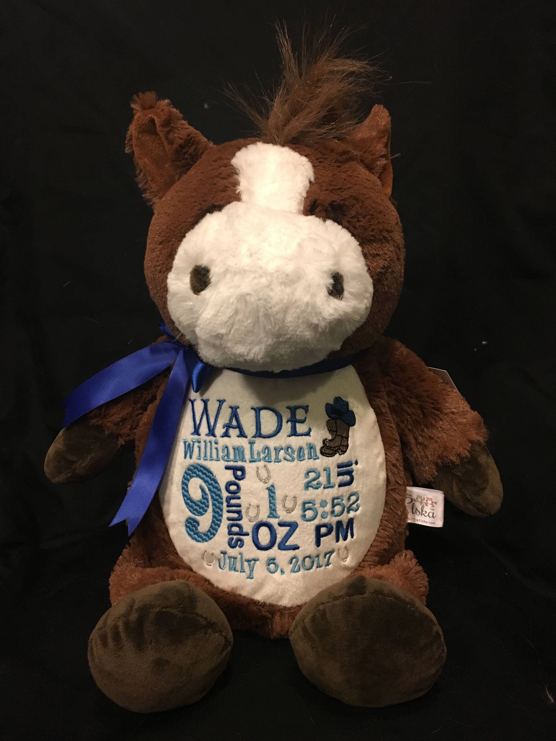 birth announcement stuffed animal, baby announcement animal, personal…