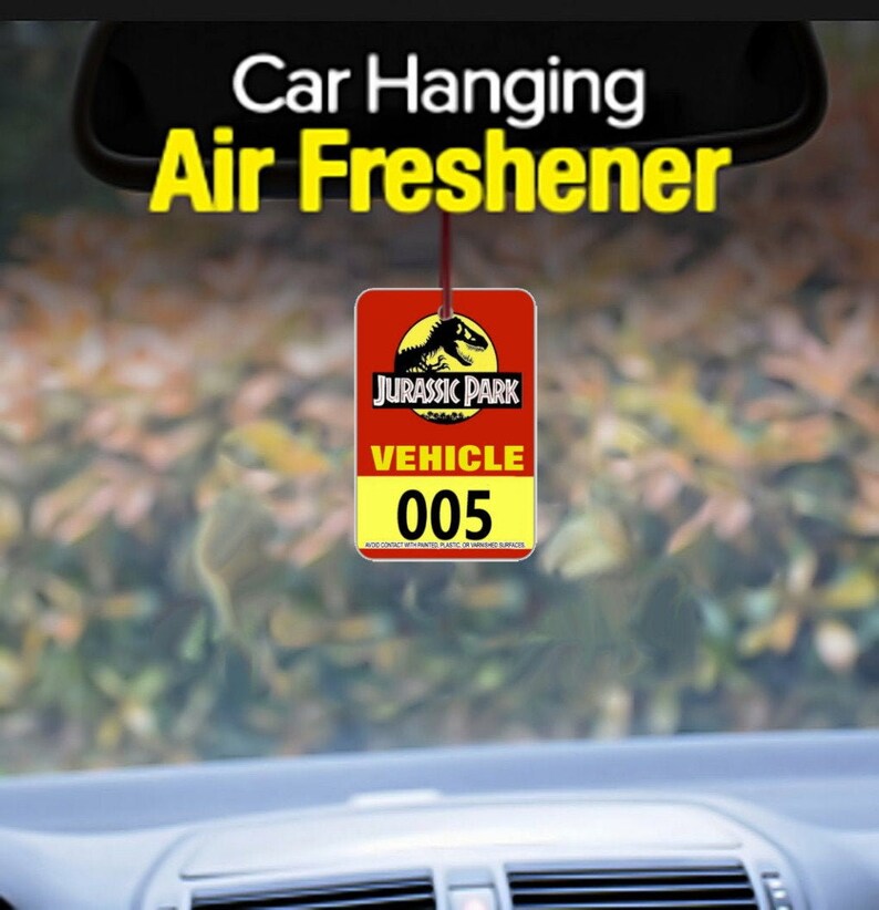 Jurassic Park Pass Prop Vehicle ID Car Air Freshener Promo Etsy