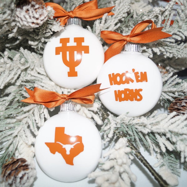 Longhorns Christmas Ornament Etsy