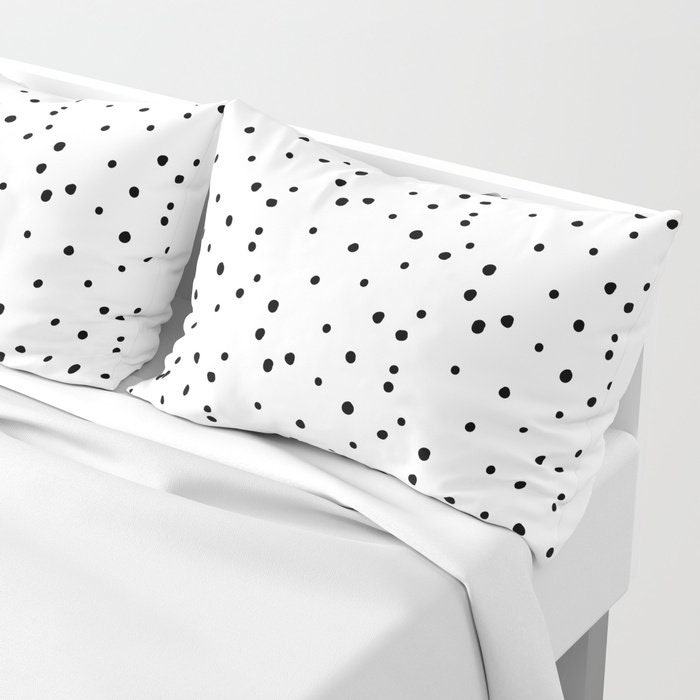 Duvet Cover Or Comforter Dalmatian Polka Dots White And Black