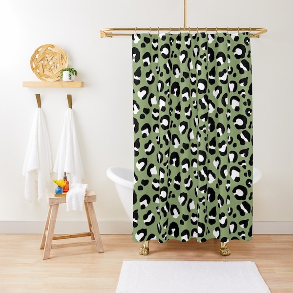 Army Green Bathroom Curtain - Etsy