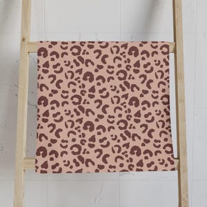 Hand Towel, Leopard Print, Sable Red Blush Pink, Safari Bathroom Decor, Animal Print Towels, Cheetah Print, Kitchen Towel, Tea Towel, Dish