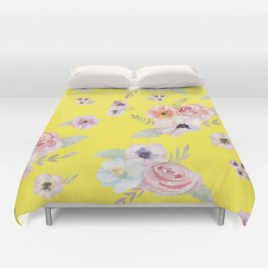 Duvet Cover Or Comforter Watercolor Fl I Bright Yellow Pink Full Queen King Bedroom Bed - Bright Pink King Size Bedding Duvet Cover Or Comforter Watercolor Fl I Bright Yellow Pink Full Queen King Bedroom Bed - Bright Pink King Size Bedding